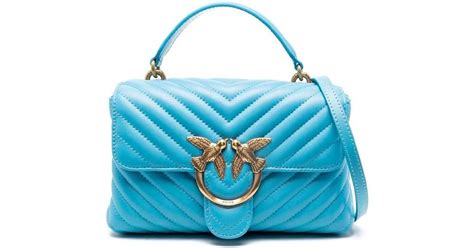 Pinko Love Lady Puff Mini Shoulder Bag In Blue Lyst