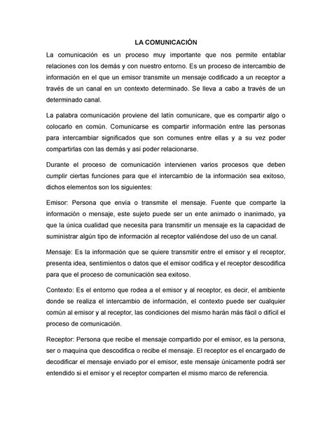 La Comunicación Ensayo Sobre La Comunicacion Social La ComunicaciÓn