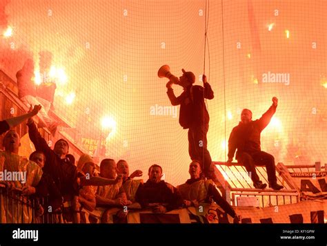 Magdeburg Deutschland Th Oct Dortmunder Fans Zuenden