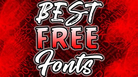 Top 10 Best FREE Fonts! Free To Use fonts for YouTube & Graphic Design! - YouTube