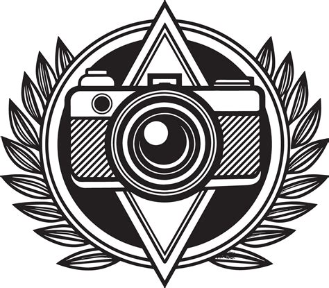 photography logo design black and white illustration 45650271 Vector ...