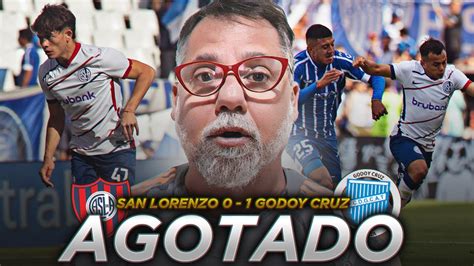 AGOTADO SAN LORENZO PERDIO EL CAMINO Y PERDIO 1 0 FRENTE A GODOY CRUZ