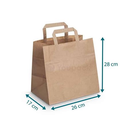 Sac papier Kraft à poignées 26x17x28 Youpack