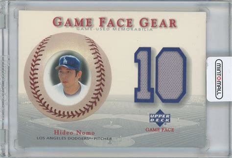 Mint Upper Deck Game Face Gear Hideo Nomo Los