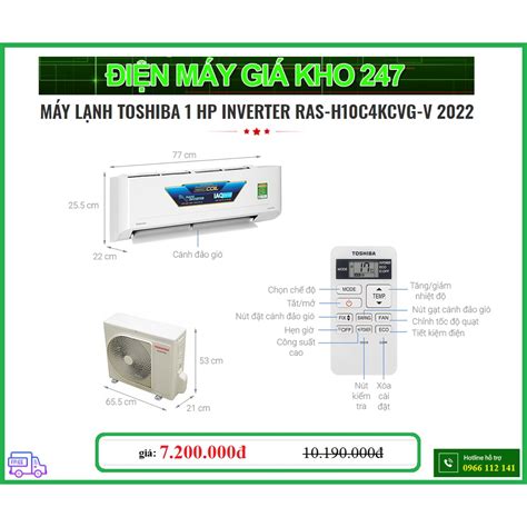 MÁY LẠNH TOSHIBA INVERTER 1 HP RAS H10C4KCVG V 2022 Shopee Việt Nam