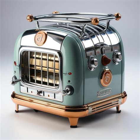 Premium AI Image | Vintage Chrome Toaster