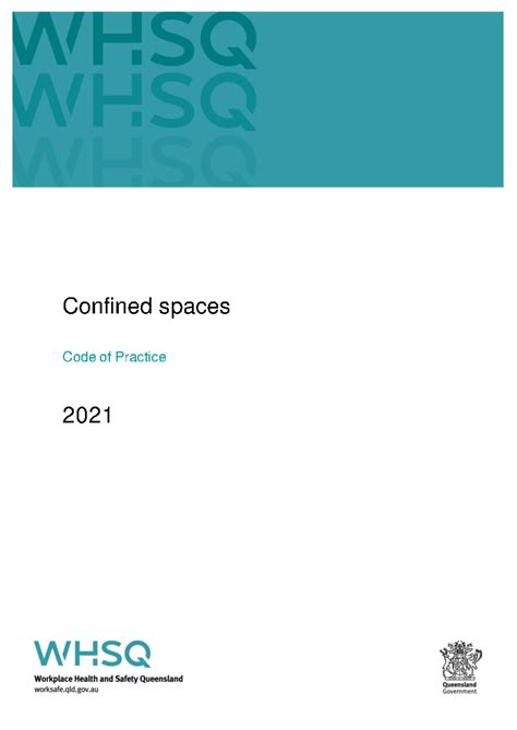 Confined Spaces Cop 2021 Confined Spaces Code Of Practice 2021 Pn