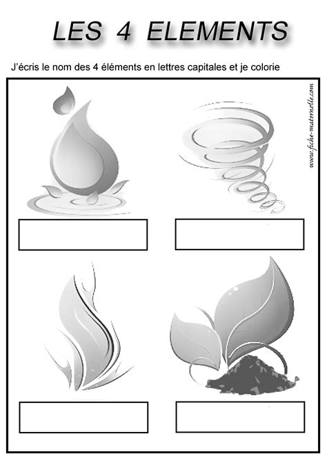 Les L Ments En Maternelle