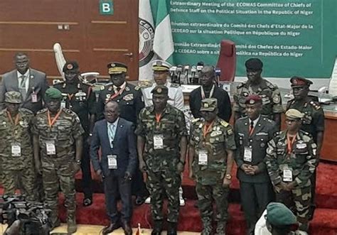 ECOWAS Military Chiefs Meet Thursday Friday Over Niger Coup The