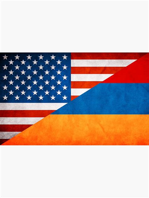 Half Armenian Half American Flag Sticker For Sale By Freestyleink Redbubble