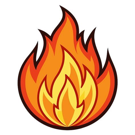 Fire clipart cartoon Illustration drawing | Premium AI-generated vector