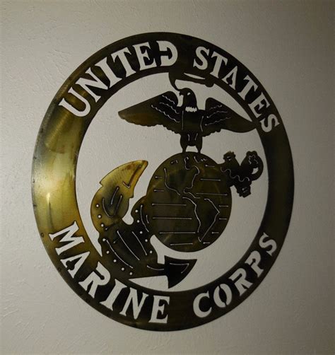 24 United States MARINE CORPS Metal Wall Art Western | Etsy