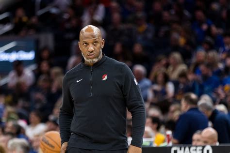 Portland Trail Blazers head coach Chauncey Billups watches the game ...