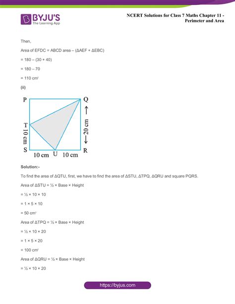 Ncert Solutions For Class 7 Maths Exercise 11 4 Chapter 11 Perimeter And Area Access Free Pdf