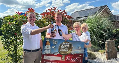 Krombacher Cash Korken 25 000 Gewinn Nach Gartenarbeit Krombacher