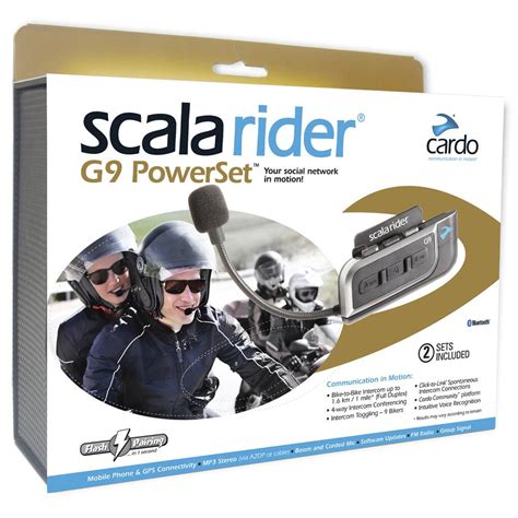 Intercomunicador Cardo Bluetooth Scala Rider Power Set Q G