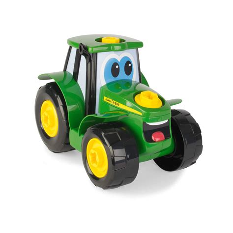 John Deere Build A Johnny Tractor | 16 Piece Building Farm Toy Car | Tractor Toy With Motorised ...