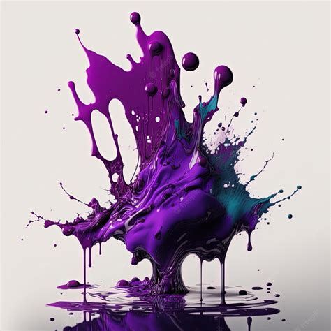 Premium Photo | Purple Paint Blotch and splash paint