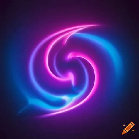 Neon Circle With Blue And Purple Flames On Craiyon