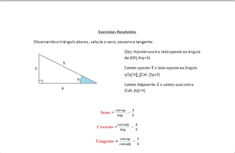 Exerc Cios Resolvidos Trigonometria