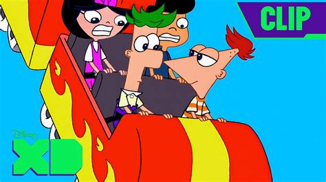 Phineas And Ferb Rollercoaster Ride Full Scene Disneyxd Youtube