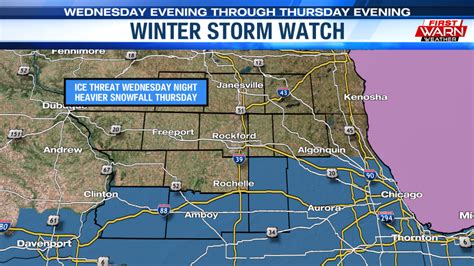 A Winter Storm Watch Goes Into Effect For The Risk Of Ice And Snow Accumulations Wednesday