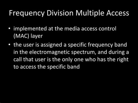 Frequency Division Multiple Access FDMA PPT