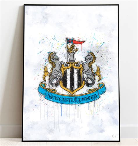 Newcastle United Badge painted in Oil - Art Print - Ultras FC