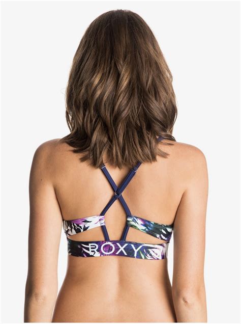 Caribbean Sunset Criss Cross Bikini Top ERJX303104 Roxy