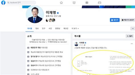 전문 이재명 본인 검찰진술서 전격공개광고 요구한적 없고 사익 취한 바 없어 네이트 뉴스