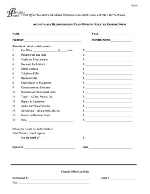 Accountable Plan Template Fill Online Printable Fillable