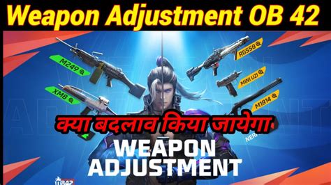 Weapon Adjustment Free Fire Weapon Adjustment Ob 42 Update Free Fire