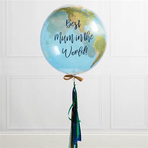 Personalised Mothers Day Globe Bubble Balloon By Bubblegum Balloons