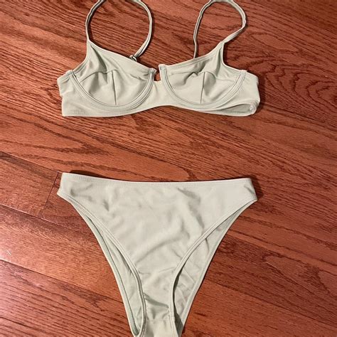 Cupshe Womens Green Bikinis And Tankini Sets Depop