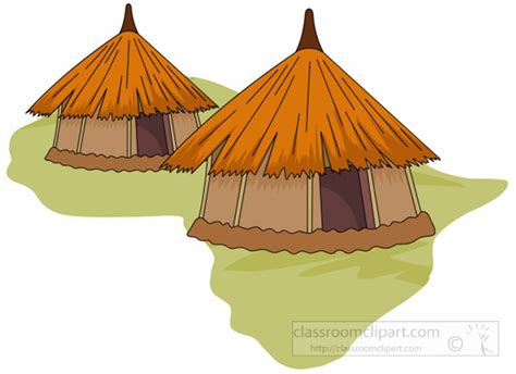 Clipart African Huts Crafts