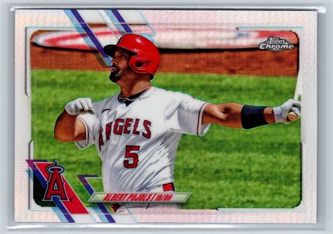 Topps Chrome Refractor Albert Pujols Los Angeles Angels Ebay