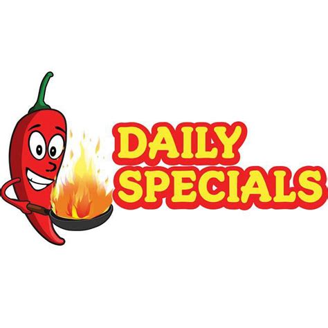 Signmission 8 In Daily Specials Concession Decal Sign With Cart