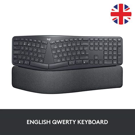 Logitech ERGO K860 Wireless Ergonomic Keyboard - Split Keyboard Layout, Wrist Rest, Natural ...