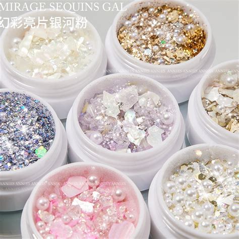 Jual Kilat Annies Glitter Pearl Mix Nail Art Powder Pot Mutiara