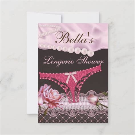 Lingerie Shower Invitations Zazzle