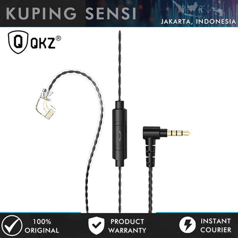 Jual QKZ Original Earphone Cable With Mic 4 Core OFC Alt KZ Cable Kabel