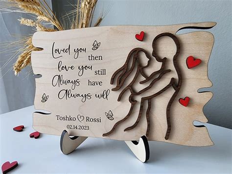 Couples Wood Plaque In Valentine Wood Crafts Laser Cut Files