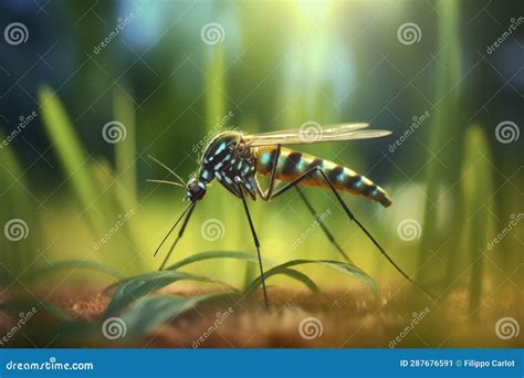 Mosquito in Ultra Close-Up stock illustration. Illustration of antenna - 287676591