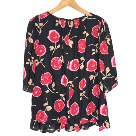 Kate Spade Tops Kate Spade Hazy Rose Double Layer Top M Floral Poshmark