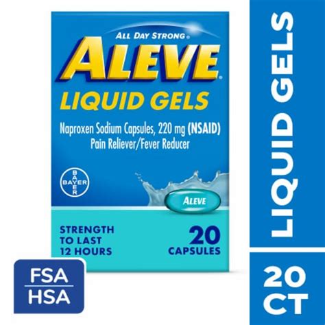 Aleve® Pain Reliever And Fever Reducer Naproxen Sodium 220 Mg Liquid Gels 20 Ct Ralphs