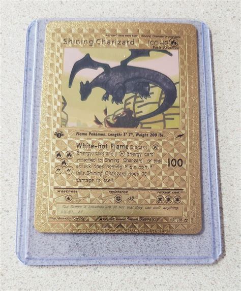 Mavin Shining Charizard Gold Foil Pokemon Card