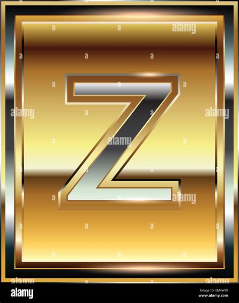 Golden Font Illustration Letter Z Stock Vector Image Art Alamy