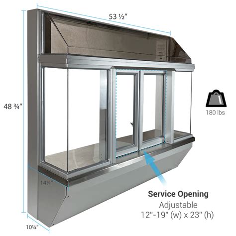 Ticket Window T1 Style Ticket Window With Deal Tray Various Sizes And Bullet Resistant