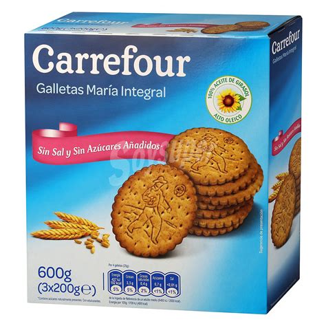 Carrefour Galletas Integrales María Sin Sal Y Sin Azúcar 600 G