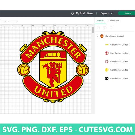 Manchester United Football Club Logo SVG Cut File